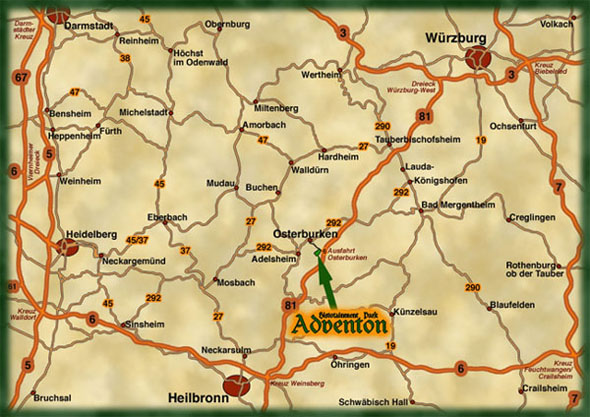 Ausschnitt Stra&szlig;enkarte